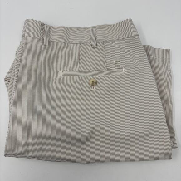 Peter Millar Sz40 Brown Striped Wicking Golf Shorts - Picture 1 of 5